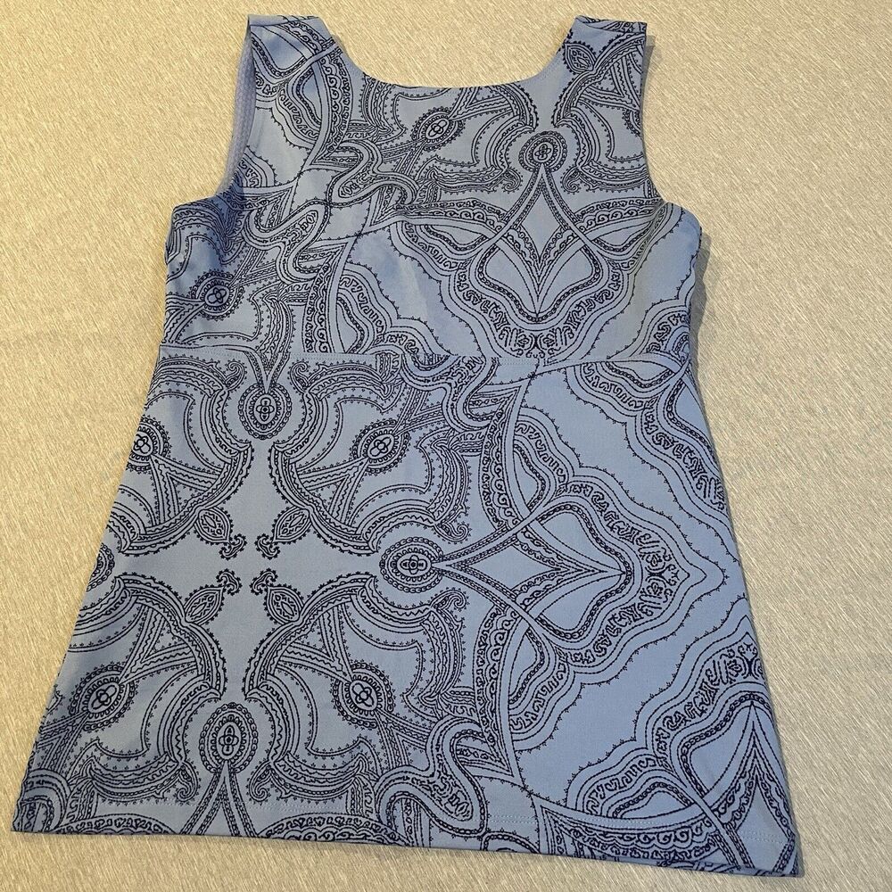 Patagonia Womens Sleeveless Bandha Top Shirt Sz Medium Blue Shelf Bra Stretch - Picture 2 of 7